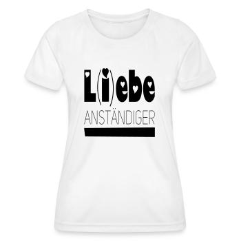 lebe anständiger - Frauen Funktions-T-Shirt - Weiß - Vorne - AI Model Female 172 dark (172cm)