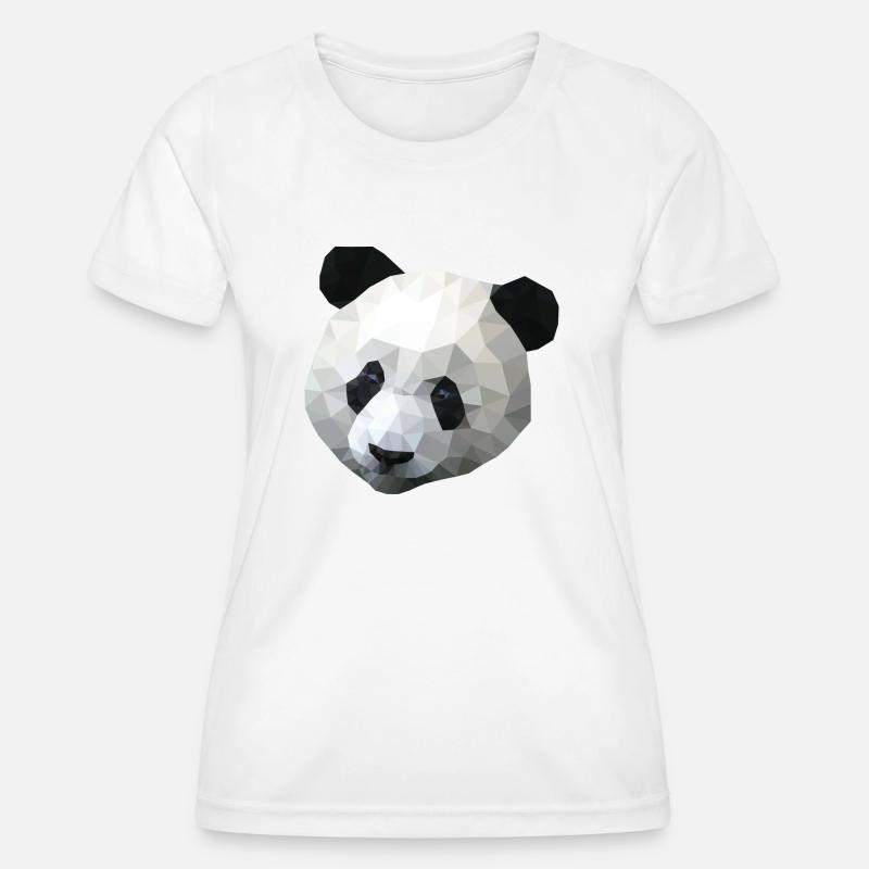 Panda polygon - Women's Functional T-Shirt - white
