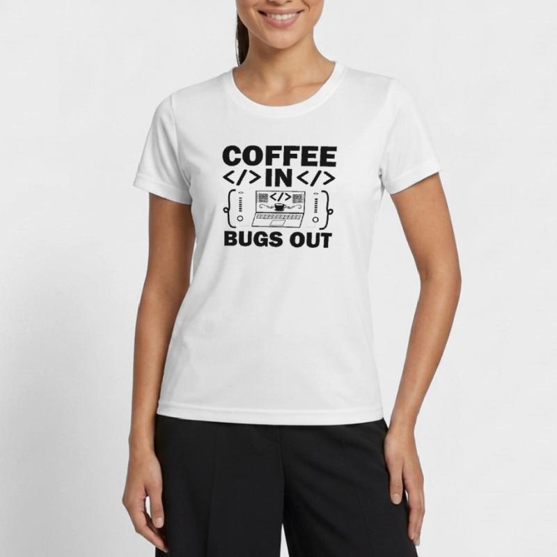 Café Codage Programmeur Codeur Développeur Nerd Coff T-shirt sport Femme
