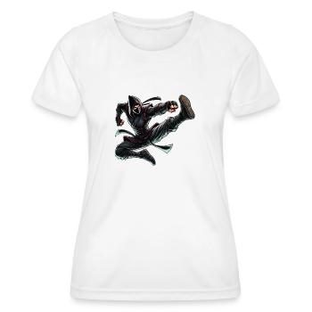 ninja comic - Frauen Funktions-T-Shirt - Weiß - Vorne - AI Model Female 172 dark (172cm)