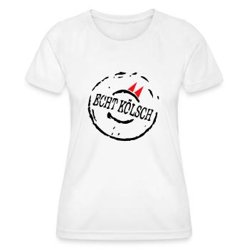 Echt Kölsch - Frauen Funktions-T-Shirt - Weiß - Vorne - AI Model Female 172 dark (172cm)