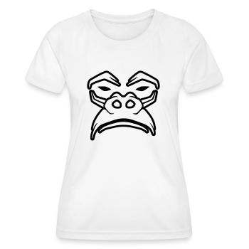 Mürrischer Gorilla - Frauen Funktions-T-Shirt - Weiß - Vorne - AI Model Female 172 dark (172cm)