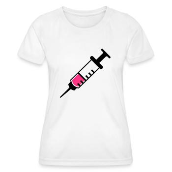 Spritze - Frauen Funktions-T-Shirt - Weiß - Vorne - AI Model Female 172 dark (172cm)