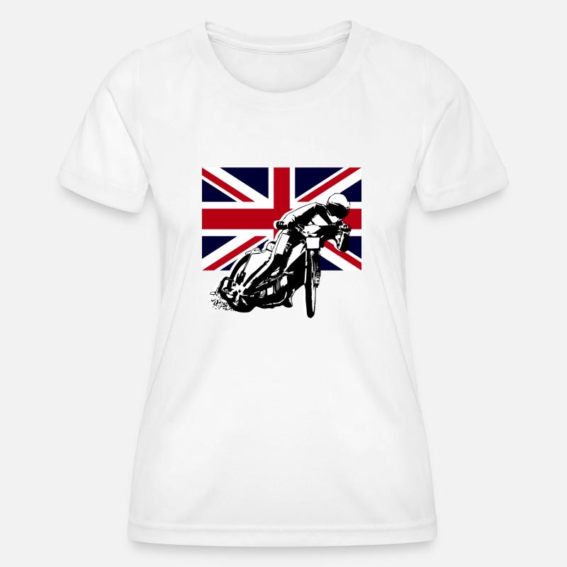 Speedway - Union Jack - Women's Functional T-Shirt - white