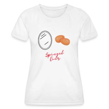 Spiegel Eier - Frauen Funktions-T-Shirt - Weiß - Vorne - AI Model Female 172 dark (172cm)