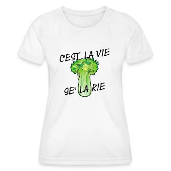 C’est la vie - Se' la rie - Sellerie Gemüse Lustig - Frauen Funktions-T-Shirt - Weiß - Vorne - AI Model Female 172 dark (172cm)