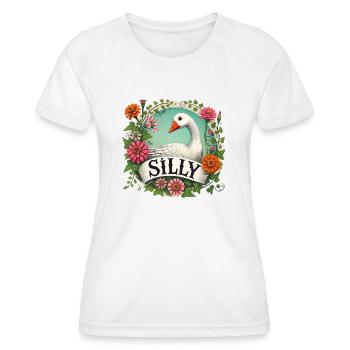 Dumme Gans - Frauen Funktions-T-Shirt - Weiß - Vorne - AI Model Female 172 dark (172cm)