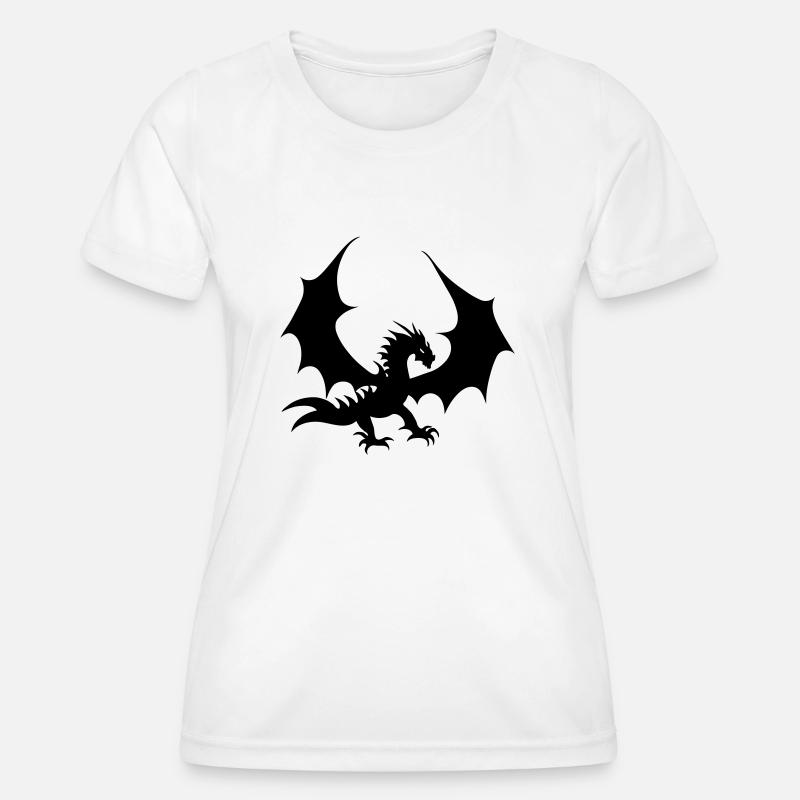 Cool Black Dragon - Women's Functional T-Shirt - white