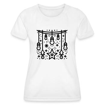 String Lights - Women's Functional T-Shirt - white - Front - AI Model Female 172 dark (172cm)