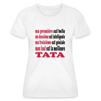 Ma première est belle C'EST LA MEILLEURE TATA 333 - Women's Functional T-Shirt - white - Front - AI Model Female 172 dark (172cm)