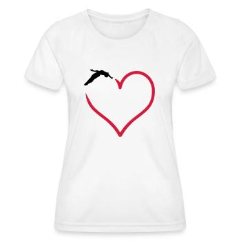 Diving - Women's Functional T-Shirt - white - Front - AI Model Female 172 dark (172cm)