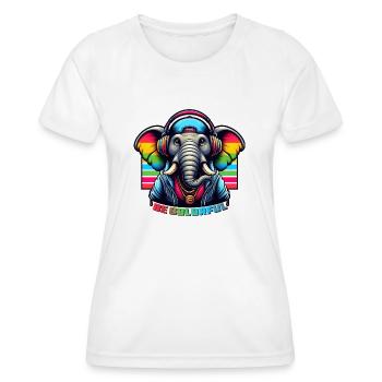 be colorful - Frauen Funktions-T-Shirt - Weiß - Vorne - AI Model Female 172 dark (172cm)
