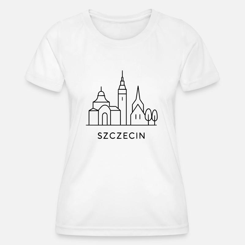 Szczecin minimalist architecture - Women's Functional T-Shirt - white