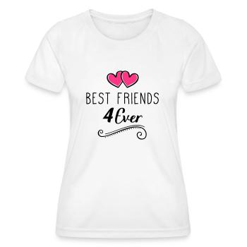 best friends 4 ever design - Frauen Funktions-T-Shirt - Weiß - Vorne - AI Model Female 172 dark (172cm)