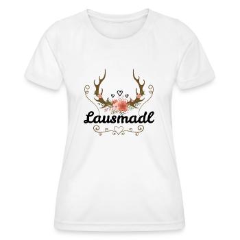 Lausmadl | Trachten Mode Dirndl - Frauen Funktions-T-Shirt - Weiß - Vorne - AI Model Female 172 dark (172cm)