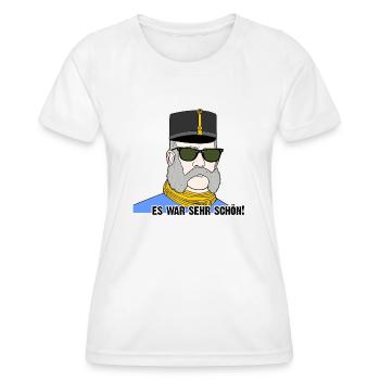 Franz Joseph I., Kaiser von Österreich, mit Brille - Frauen Funktions-T-Shirt - Weiß - Vorne - AI Model Female 172 dark (172cm)