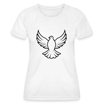 Taube - Frauen Funktions-T-Shirt - Weiß - Vorne - AI Model Female 172 dark (172cm)