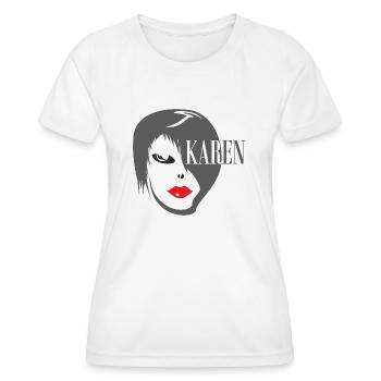 Karen - Frauen Funktions-T-Shirt - Weiß - Vorne - AI Model Female 172 dark (172cm)