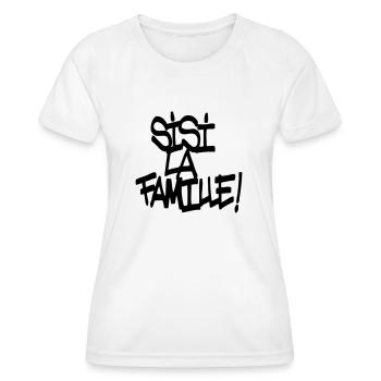 Sisi La Famille ! - T-shirt sport Femme - blanc - Devant - AI Model Female 172 dark (172cm)