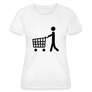 Shopping - Women's Functional T-Shirt - white - Front - AI Model Female 172 dark (172cm)