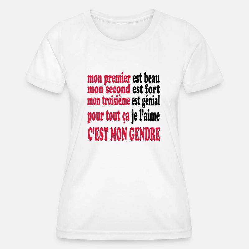 Mon gendre est beau - Women's Functional T-Shirt - white