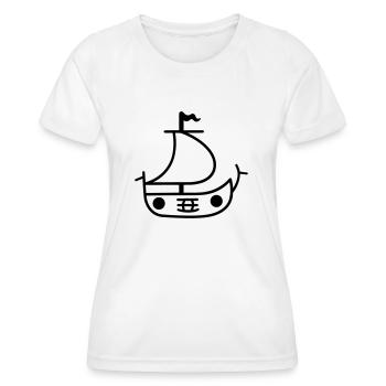 Bateau pirate - T-shirt sport Femme - blanc - Devant - AI Model Female 172 dark (172cm)