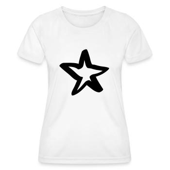 étoile - T-shirt sport Femme - blanc - Devant - AI Model Female 172 dark (172cm)