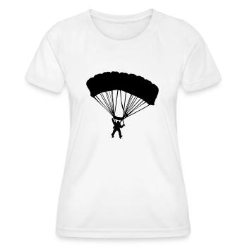 fallschirmspringer - Frauen Funktions-T-Shirt - Weiß - Vorne - AI Model Female 172 dark (172cm)