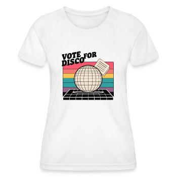 Vote for Disco - Women's Functional T-Shirt - white - Front - AI Model Female 172 dark (172cm)