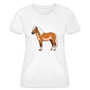Haflinger bangs réel - T-shirt sport Femme - blanc - Devant - AI Model Female 172 dark (172cm)