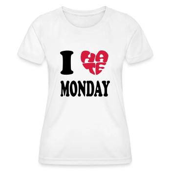 I HATE MONDAY - Frauen Funktions-T-Shirt - Weiß - Vorne - AI Model Female 172 dark (172cm)