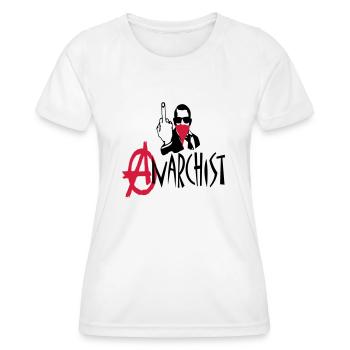 anarchiste - T-shirt sport Femme - blanc - Devant - AI Model Female 172 dark (172cm)