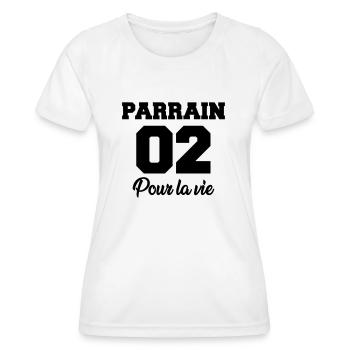 parrain 02 pour la vie - Women's Functional T-Shirt - white - Front - AI Model Female 172 dark (172cm)