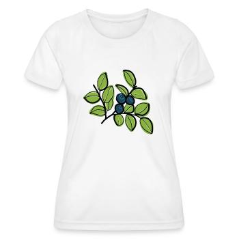 Heidelbeeren - Frauen Funktions-T-Shirt - Weiß - Vorne - AI Model Female 172 dark (172cm)