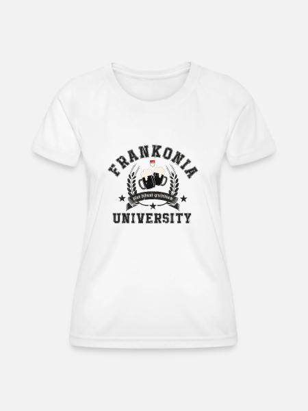 Frankonia University - Frauen Funktions-T-Shirt - Weiß