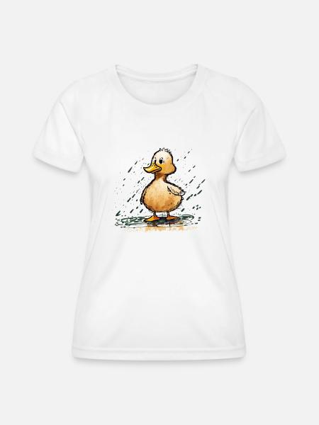 Gauner die Ente - Frauen Funktions-T-Shirt - Weiß