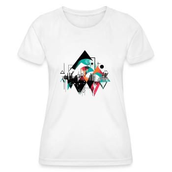 Urban geometry - Women's Functional T-Shirt - white - Front - AI Model Female 172 dark (172cm)