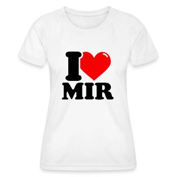 Je m’aime Prénom - T-shirt sport Femme - blanc - Devant - AI Model Female 172 dark (172cm)