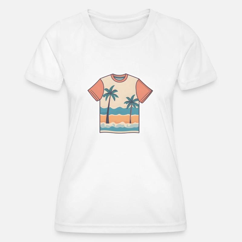 Beachfront Bliss - Women's Functional T-Shirt - white