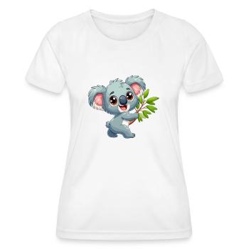 Koala - Frauen Funktions-T-Shirt - Weiß - Vorne - AI Model Female 172 dark (172cm)