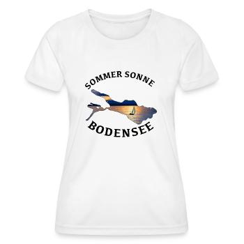 Bodensee - Frauen Funktions-T-Shirt - Weiß - Vorne - AI Model Female 172 dark (172cm)