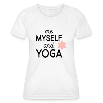 yoga - T-shirt sport Femme - blanc - Devant - AI Model Female 172 dark (172cm)