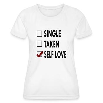 SINGLE noir blanc SELF - T-shirt sport Femme - blanc - Devant - AI Model Female 172 dark (172cm)