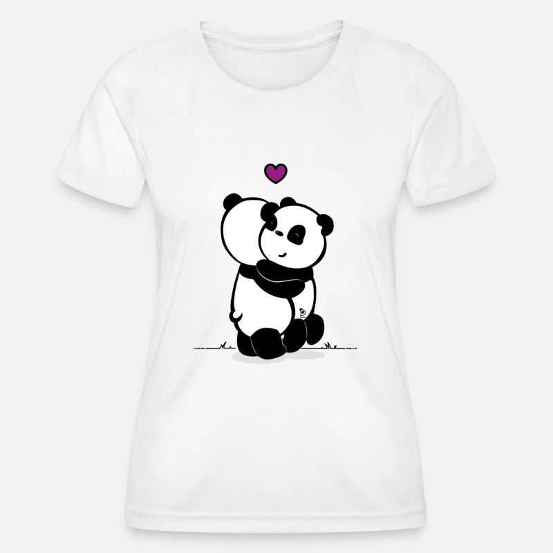 Panda Love - Women's Functional T-Shirt - white
