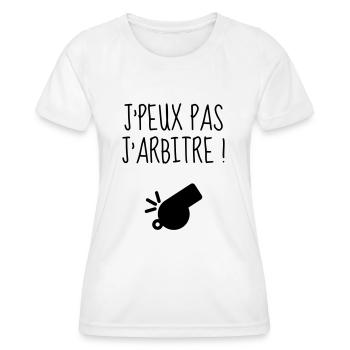 Arbitre / Arbitrage / Sport / Sifflet - T-shirt sport Femme - blanc - Devant - AI Model Female 172 dark (172cm)