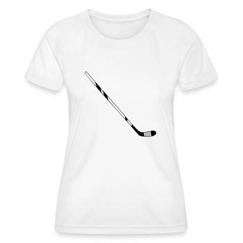 Ice Hockey Sticks - Women's Functional T-Shirt - white - Front - AI Model Female 172 dark (172cm)