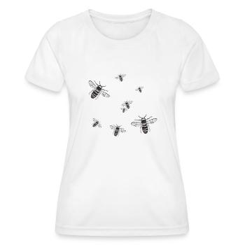 Abeilles - T-shirt sport Femme - blanc - Devant - AI Model Female 172 dark (172cm)