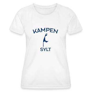 Sylt - Nordsee - Deutschland - Kampen - Insel - Frauen Funktions-T-Shirt - Weiß - Vorne - AI Model Female 172 dark (172cm)