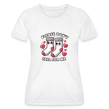 Please Don't Fall For Me Medical Nurse Valentines - Women's Functional T-Shirt - white - Front - AI Model Female 172 dark (172cm)