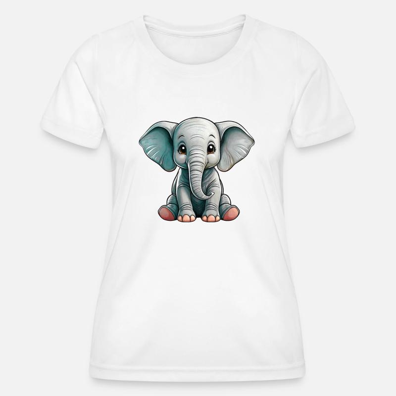 Little Elephant - Women's Functional T-Shirt - white